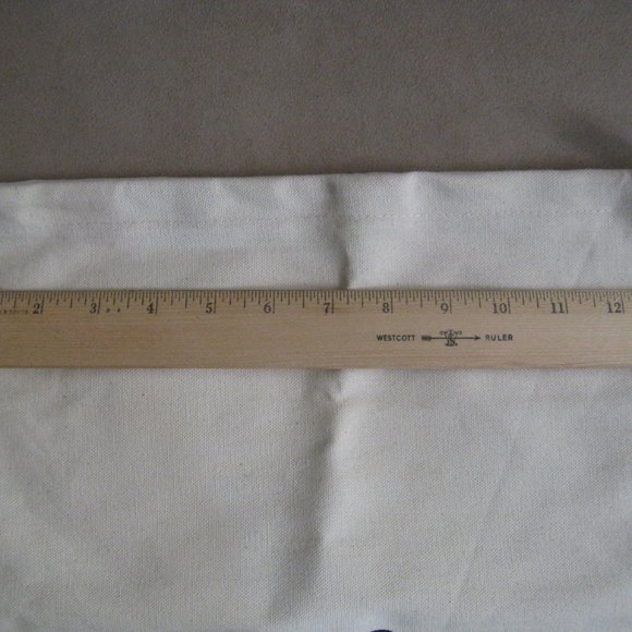 Koio Shoe Dust Bag Ivory Natural Cotton Canvas Storage Bag 13 1/2" x 16" - Picture 7 of 8